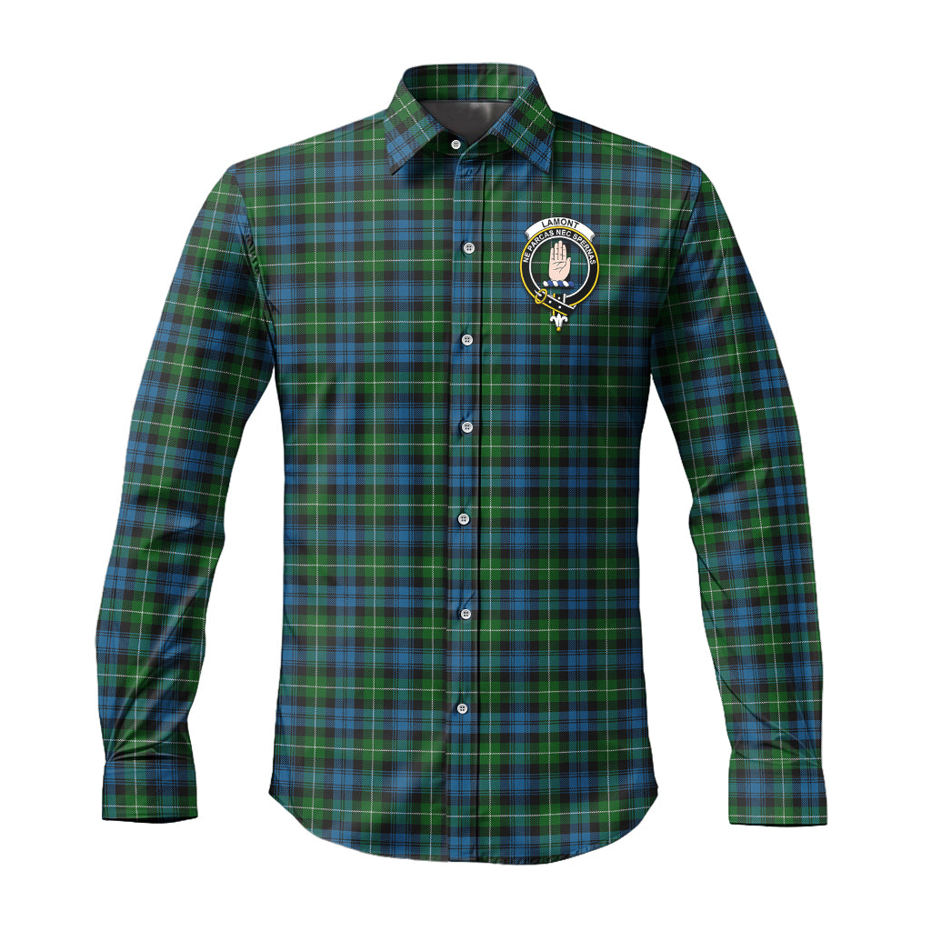 lamont-tartan-long-sleeve-button-up-shirt-with-family-crest