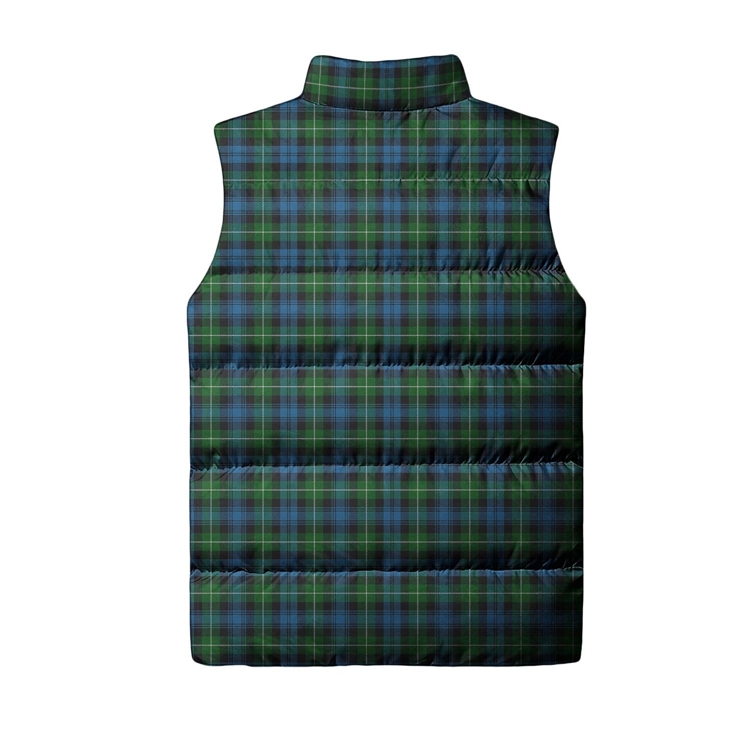 Lamont Tartan Sleeveless Puffer Jacket with Family Crest - Tartanvibesclothing