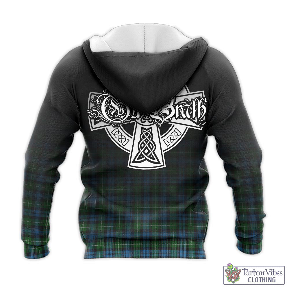 Tartan Vibes Clothing Lamont Tartan Knitted Hoodie Featuring Alba Gu Brath Family Crest Celtic Inspired