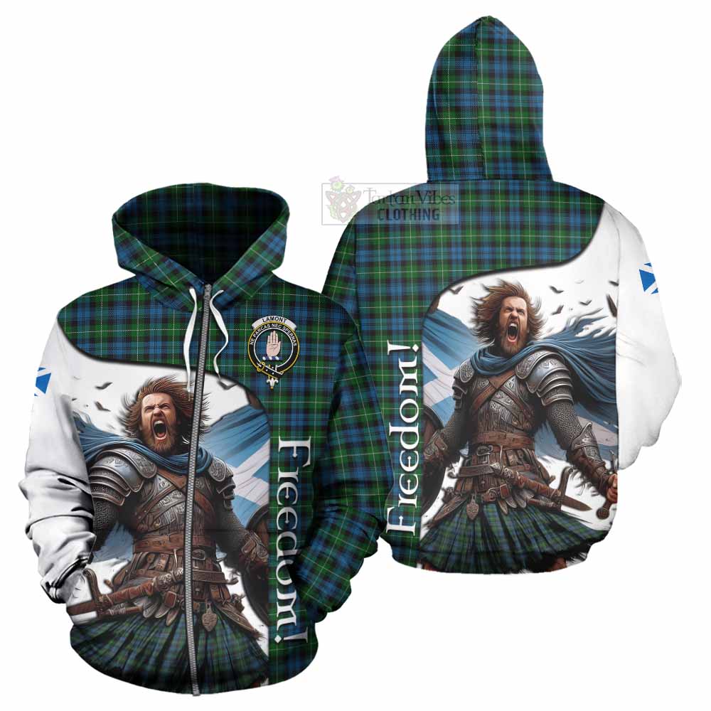 Tartan Vibes Clothing Lamont Crest Tartan Hoodie Inspired by the Freedom of Scottish Warrior