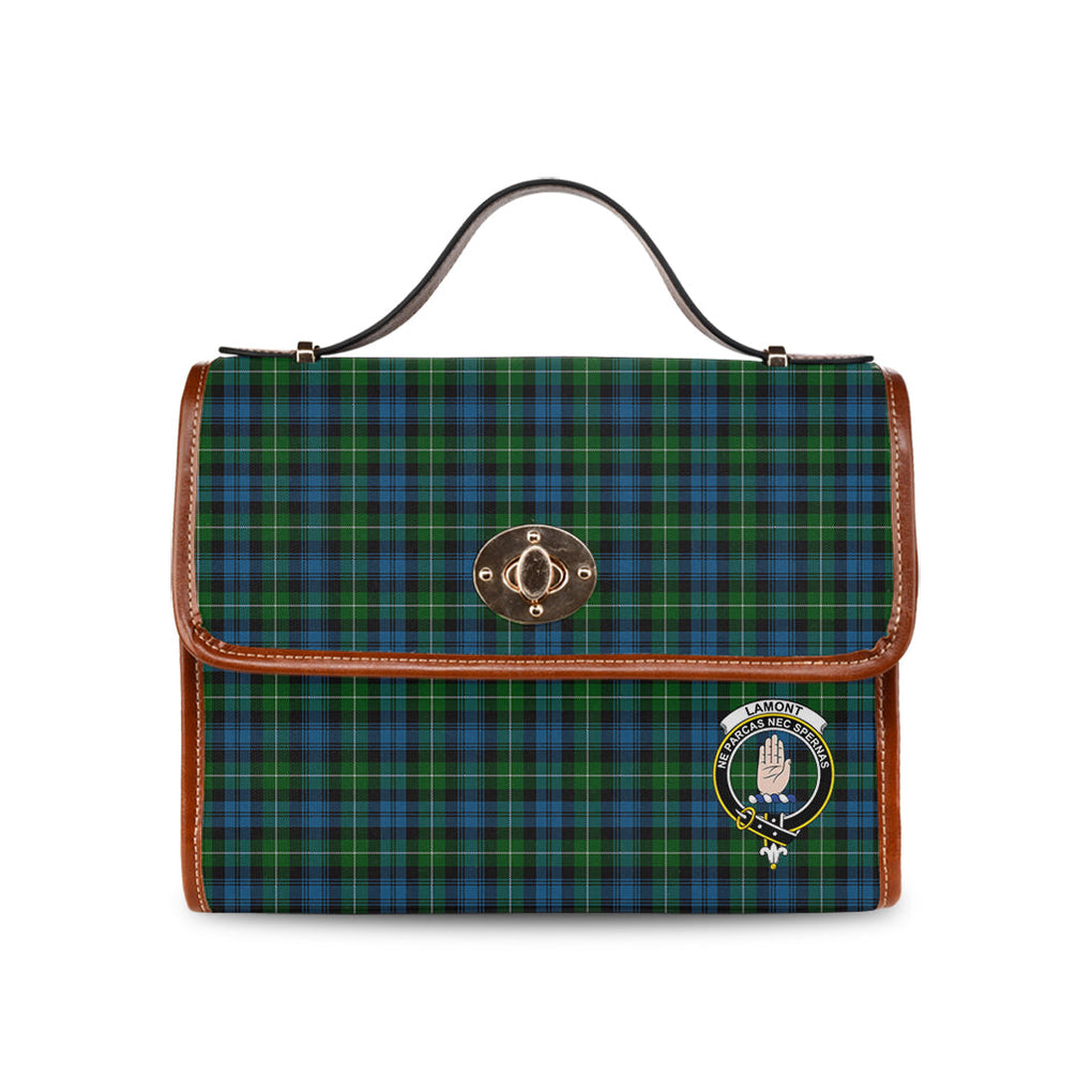 lamont-tartan-leather-strap-waterproof-canvas-bag-with-family-crest