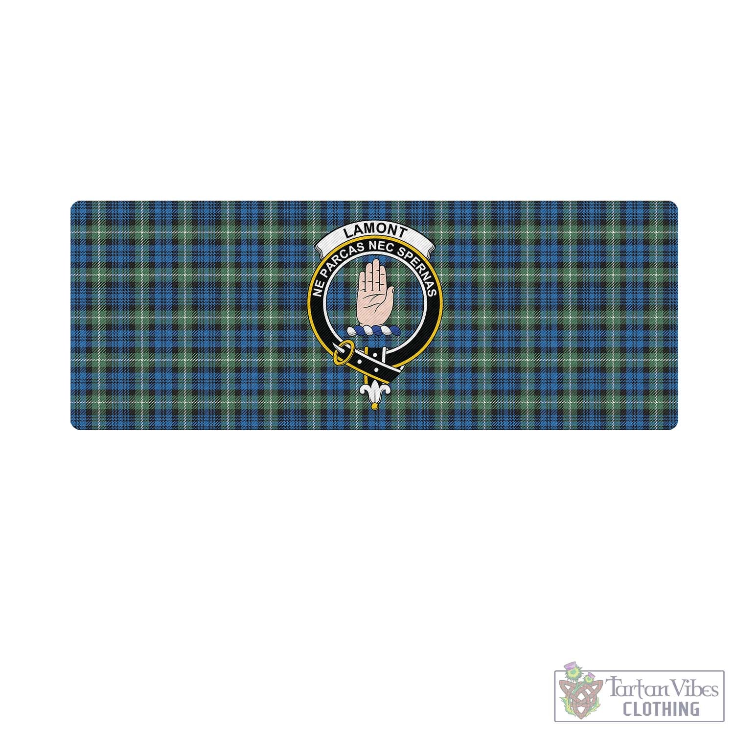 Tartan Vibes Clothing Lamont Ancient Tartan Mouse Pad with Family Crest