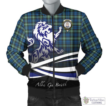 Lamont Ancient Tartan Bomber Jacket with Alba Gu Brath Regal Lion Emblem