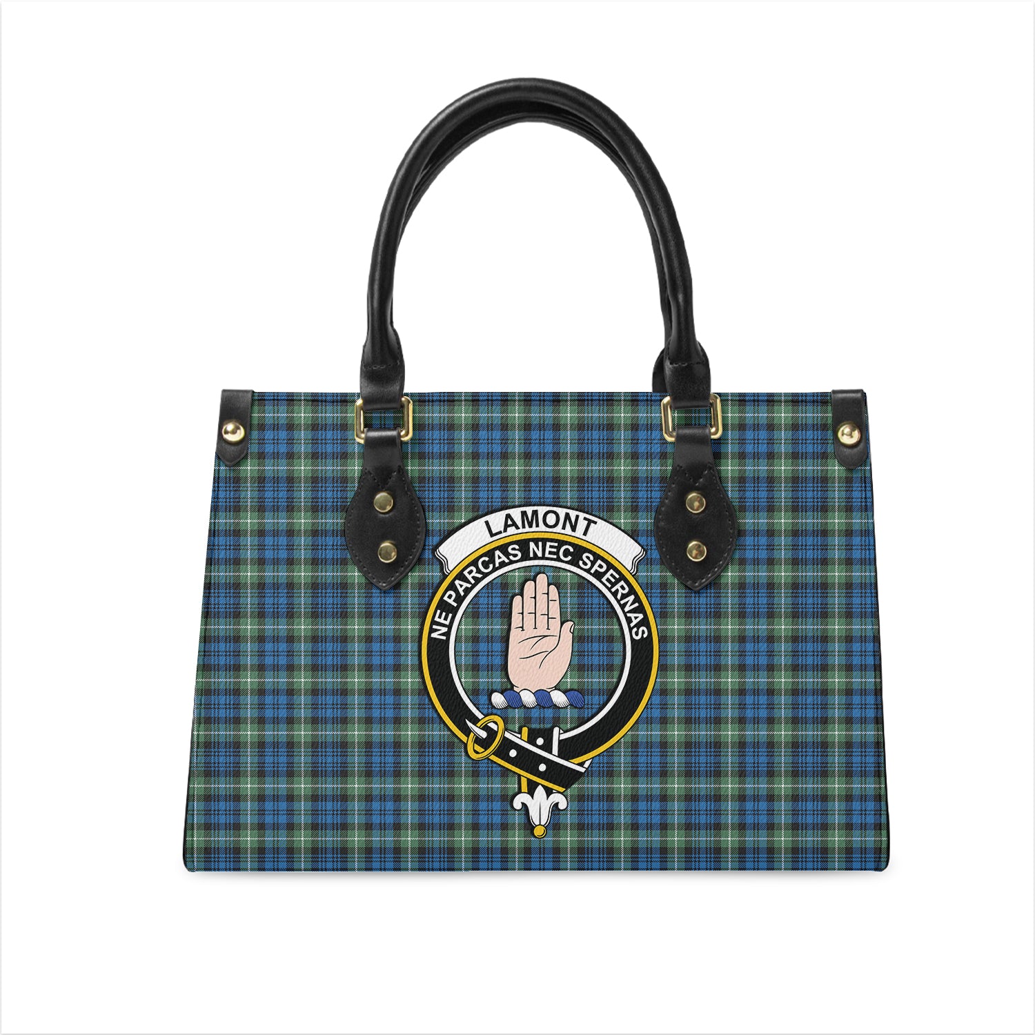 lamont-ancient-tartan-leather-bag-with-family-crest