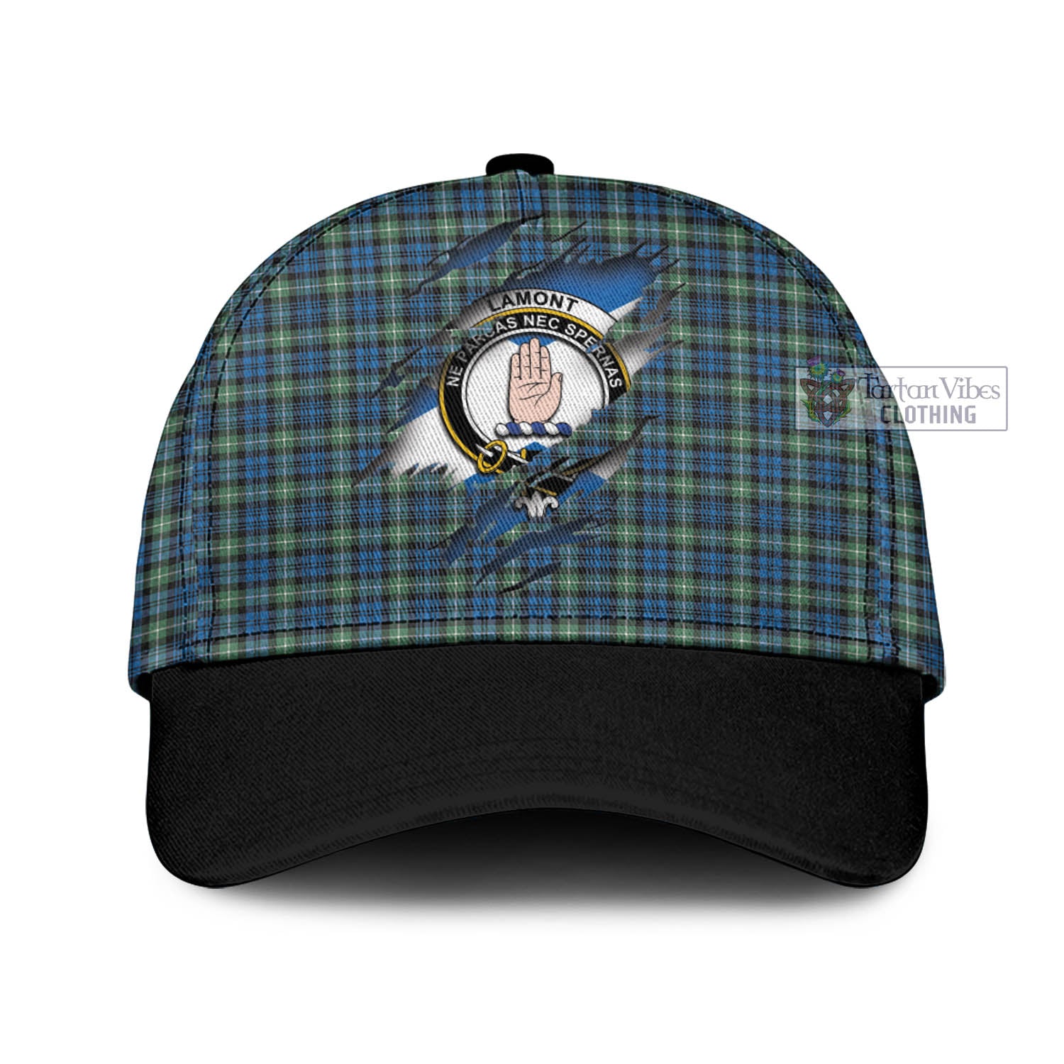 Tartan Vibes Clothing Lamont Ancient Tartan Classic Cap with Family Crest In Me Style