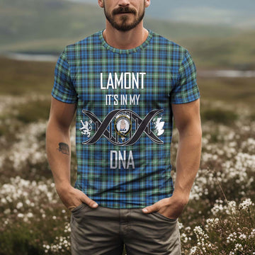 Lamont Ancient Tartan T-Shirt with Family Crest DNA In Me Style