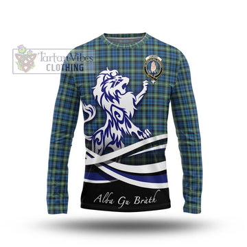 Lamont Ancient Tartan Long Sleeve T-Shirt with Alba Gu Brath Regal Lion Emblem