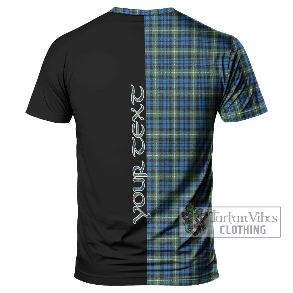 Lamont Ancient Tartan T-Shirt with Family Crest and Half Of Me Style - Tartanvibesclothing Shop