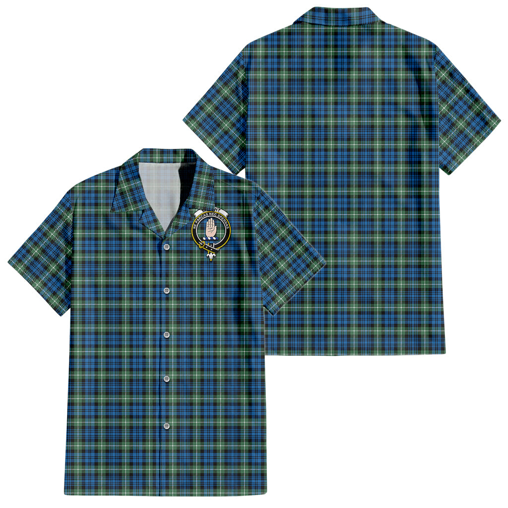 lamont-ancient-tartan-short-sleeve-button-down-shirt-with-family-crest