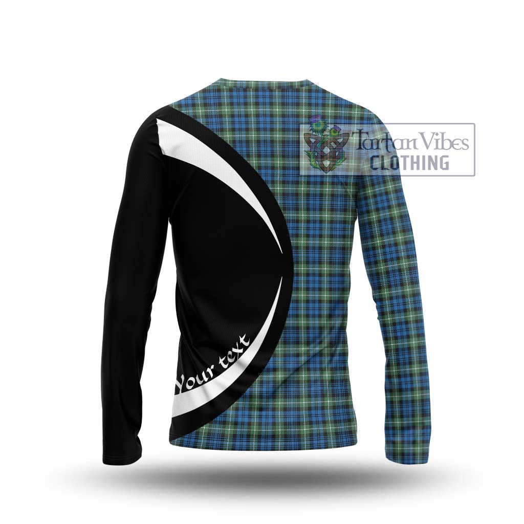 Lamont Ancient Tartan Long Sleeve T-Shirt with Family Crest Circle Style - Tartan Vibes Clothing