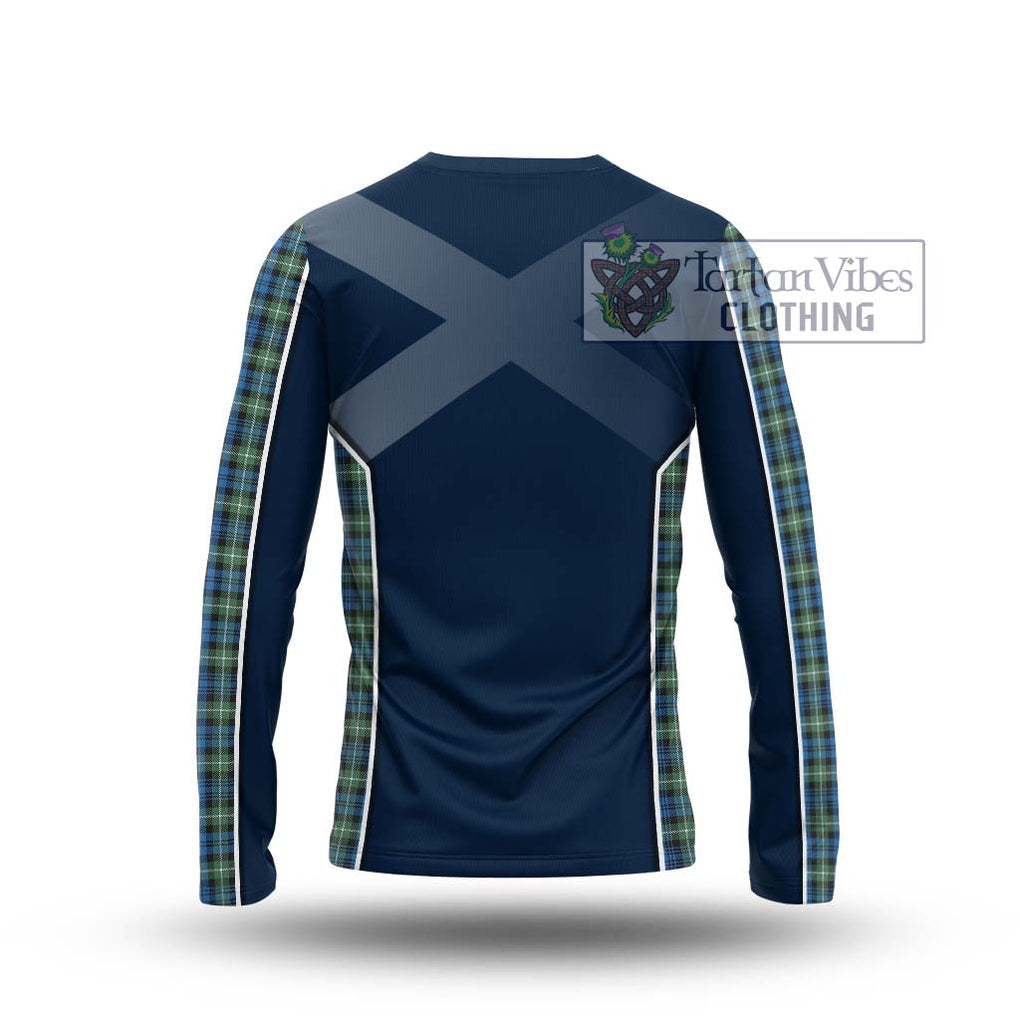 Lamont Ancient Tartan Long Sleeve T-Shirt with Family Crest and Lion Rampant Vibes Sport Style - Tartan Vibes Clothing