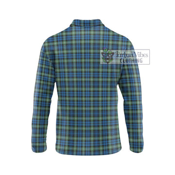 Lamont Ancient Tartan Long Sleeve Polo Shirt with Family Crest DNA In Me Style