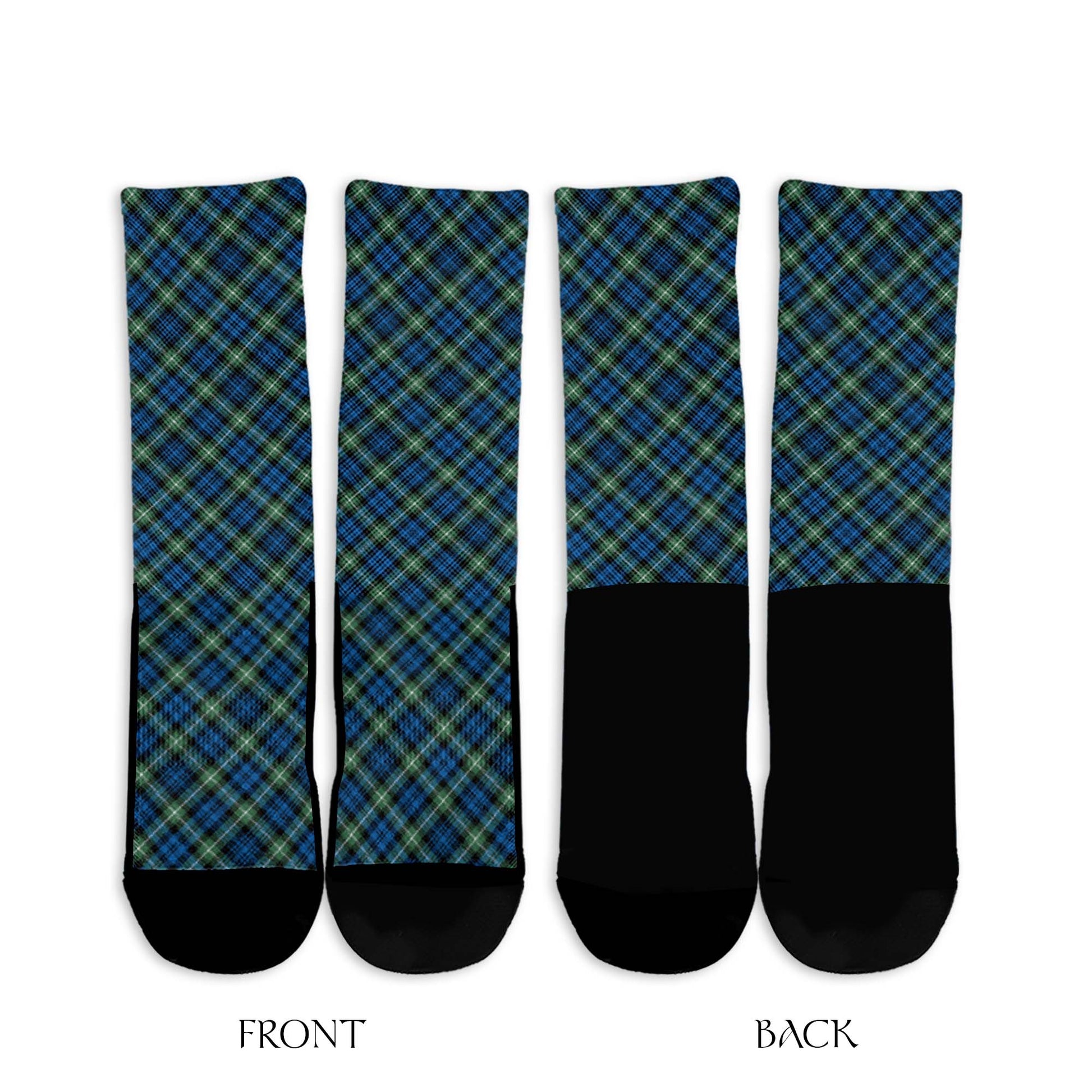 Lamont Ancient Tartan Crew Socks Cross Tartan Style - Tartanvibesclothing