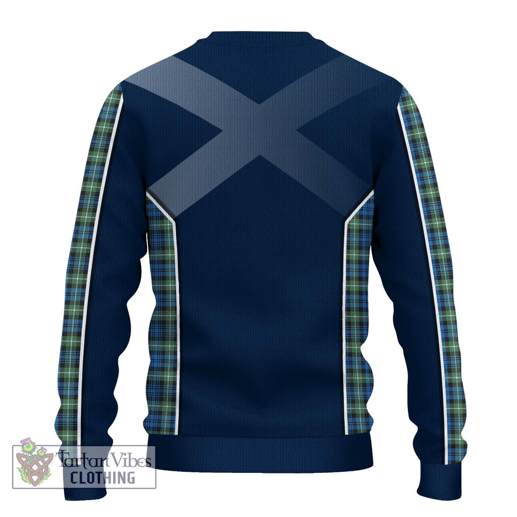 Lamont Ancient Tartan Knitted Sweater with Family Crest and Lion Rampant Vibes Sport Style - Tartan Vibes Clothing