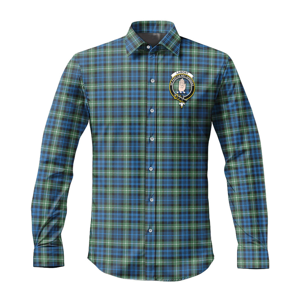 lamont-ancient-tartan-long-sleeve-button-up-shirt-with-family-crest