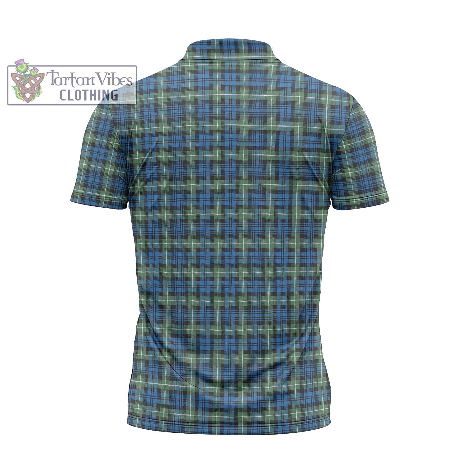 Tartan Vibes Clothing Lamont Ancient Tartan Zipper Polo Shirt with Family Crest