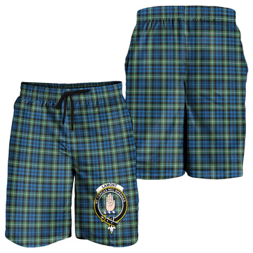 Lamont Ancient Tartan Mens Shorts with Family Crest