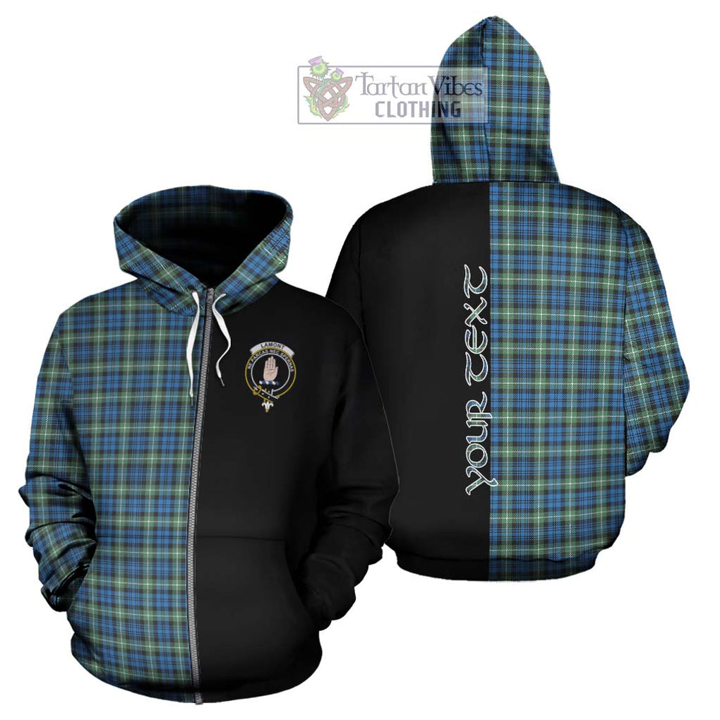 Lamont Ancient Tartan Hoodie with Family Crest and Half Of Me Style - Tartanvibesclothing Shop