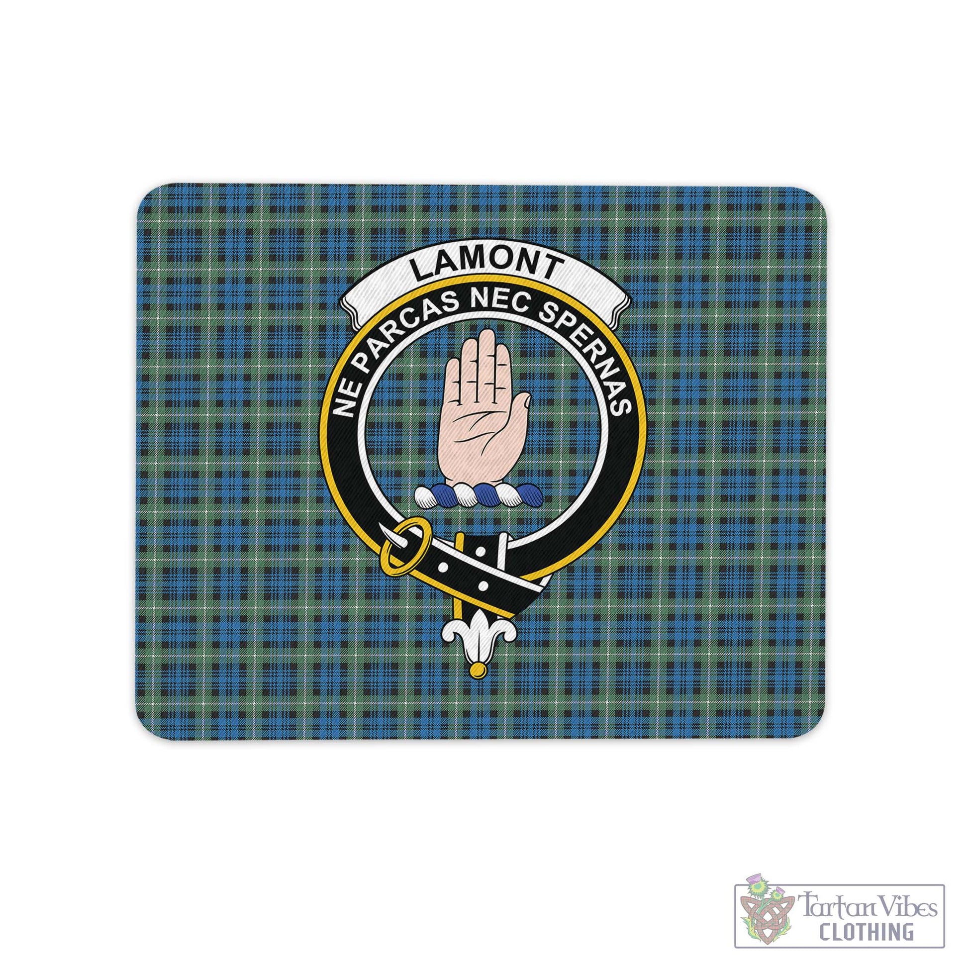 Tartan Vibes Clothing Lamont Ancient Tartan Mouse Pad with Family Crest