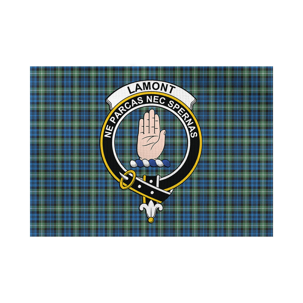 Lamont Ancient Tartan Flag with Family Crest - Tartan Vibes Clothing