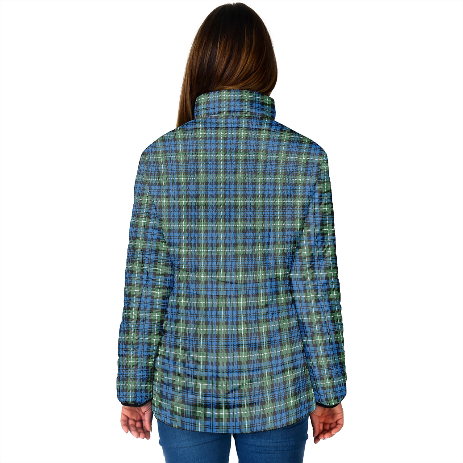 Lamont Ancient Tartan Padded Jacket with Family Crest - Tartan Vibes Clothing