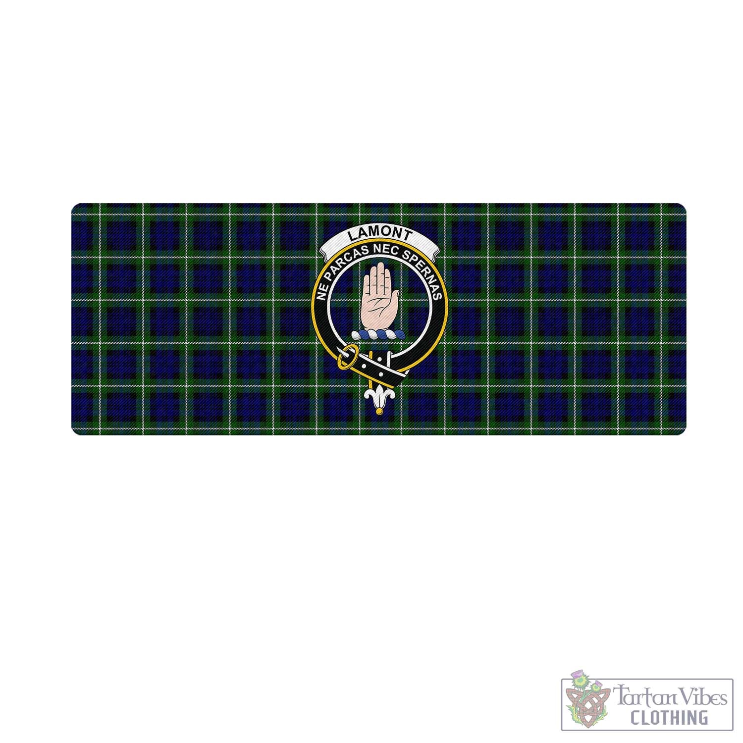 Tartan Vibes Clothing Lamont Modern Tartan Mouse Pad with Family Crest