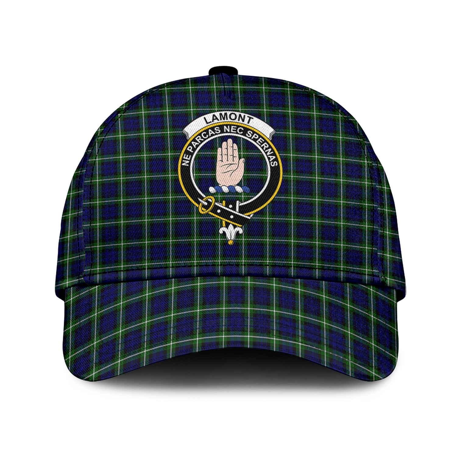 Lamont Modern Tartan Classic Cap with Family Crest Classic Cap Universal Fit - Tartan Vibes Clothing