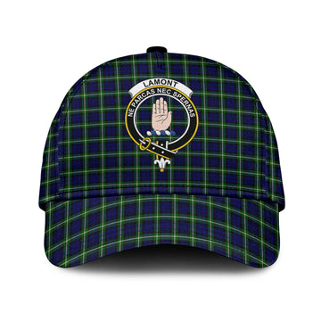 Lamont Modern Tartan Classic Cap with Family Crest