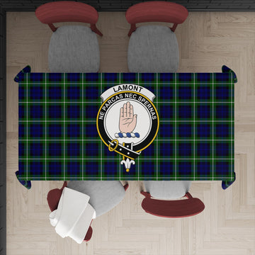 Lamont Modern Tartan Tablecloth with Family Crest