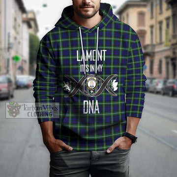 Lamont Modern Tartan Hoodie with Family Crest DNA In Me Style