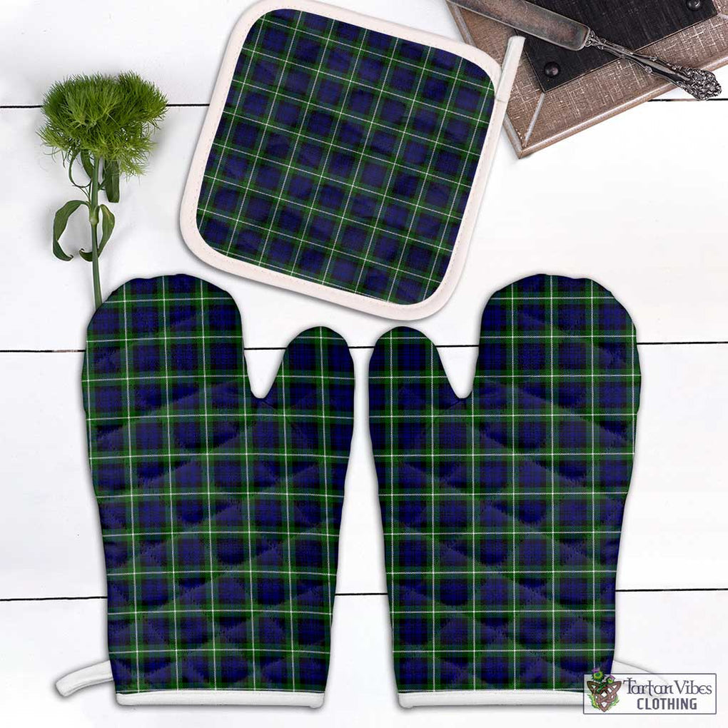 Lamont Modern Tartan Combo Oven Mitt & Pot-Holder Combo 1 Oven Mitt & 1 Pot-Holder White - Tartan Vibes Clothing