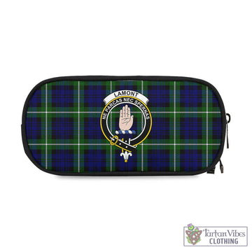 Lamont Modern Tartan Pen and Pencil Case with Family Crest