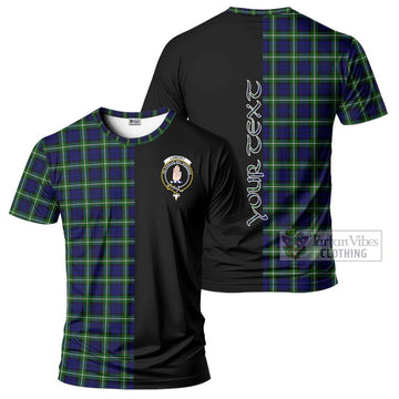 Lamont Modern Tartan T-Shirt with Family Crest and Half Of Me Style