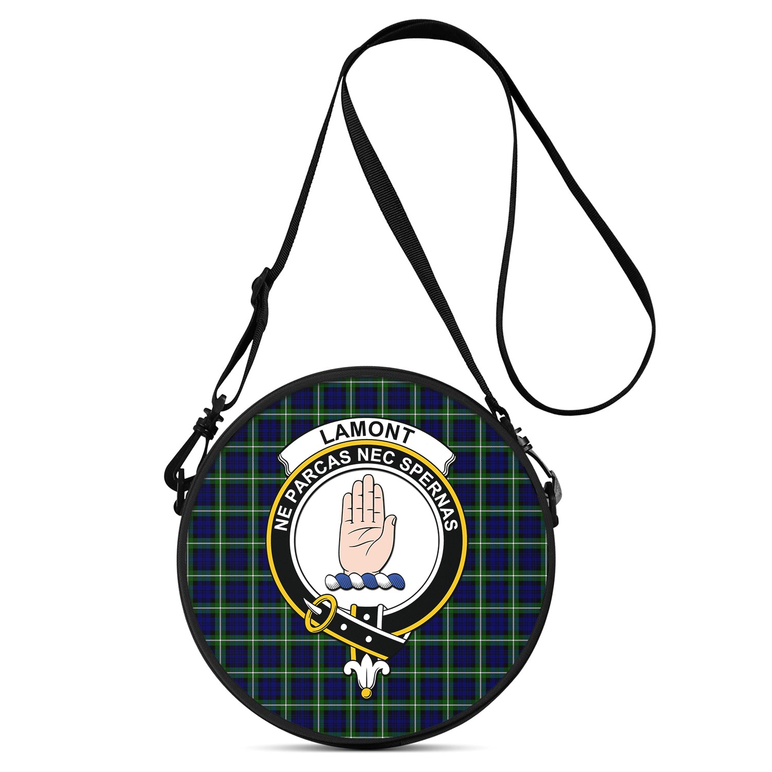 lamont-modern-tartan-round-satchel-bags-with-family-crest