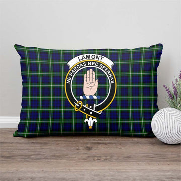 Lamont Modern Tartan Pillow Cover with Family Crest