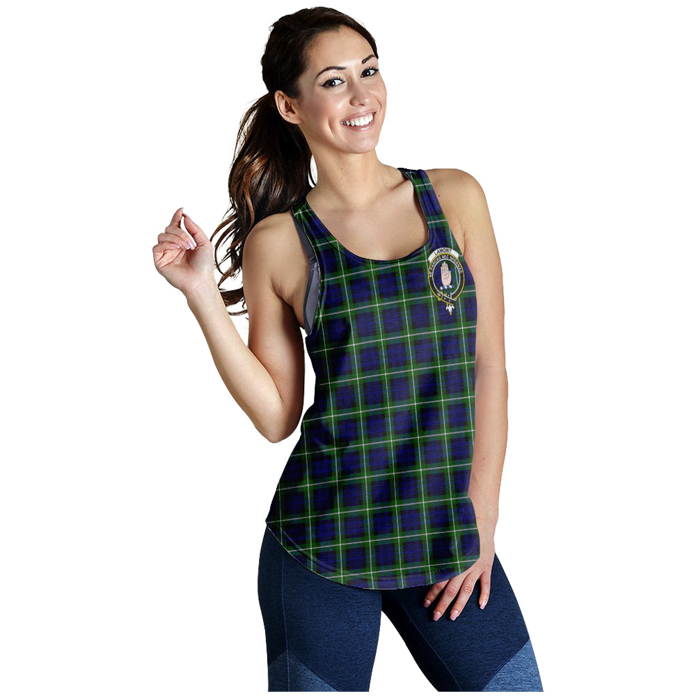 lamont-modern-tartan-women-racerback-tanks-with-family-crest