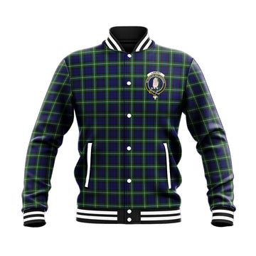 Lamont Modern Tartan Baseball Jacket with Family Crest