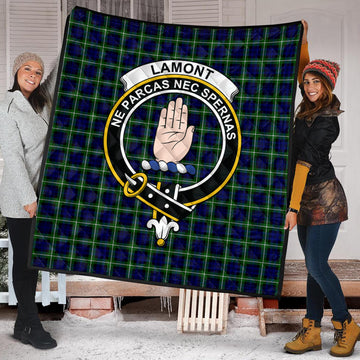 Lamont Modern Tartan Quilt with Family Crest