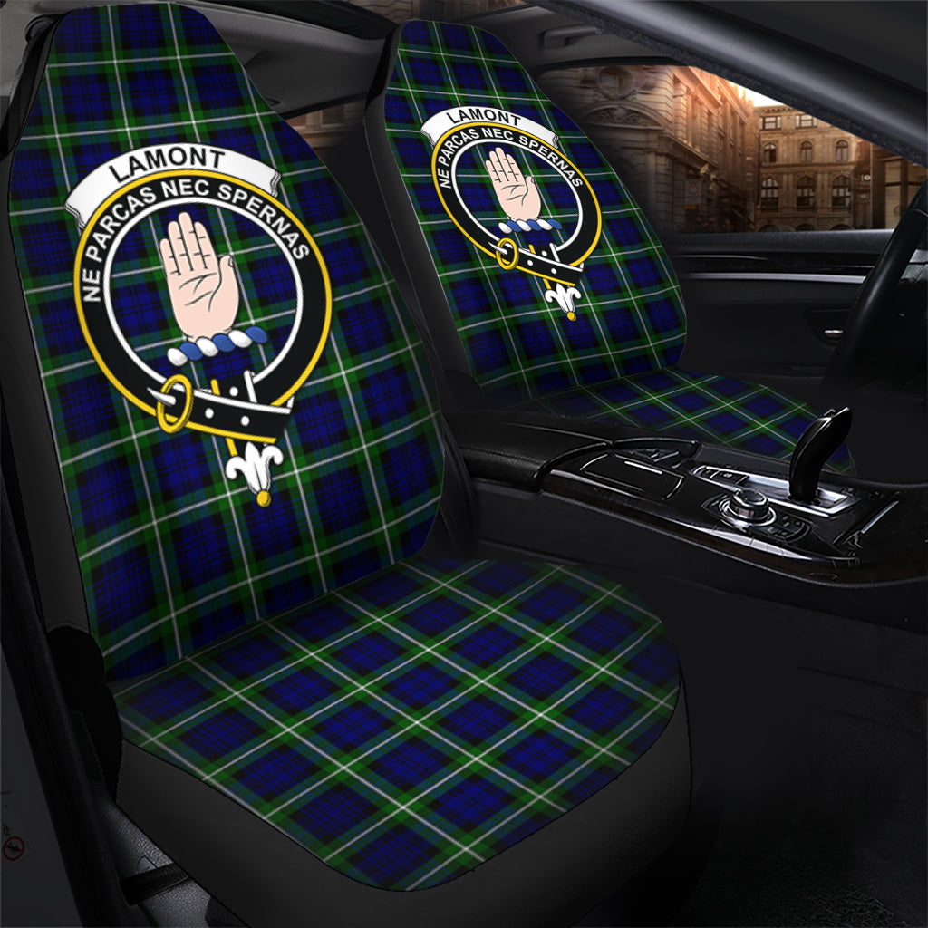 Lamont Modern Tartan Car Seat Cover with Family Crest - Tartanvibesclothing