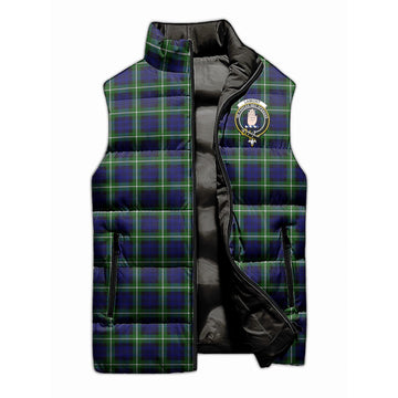 Lamont Modern Tartan Sleeveless Puffer Jacket with Family Crest