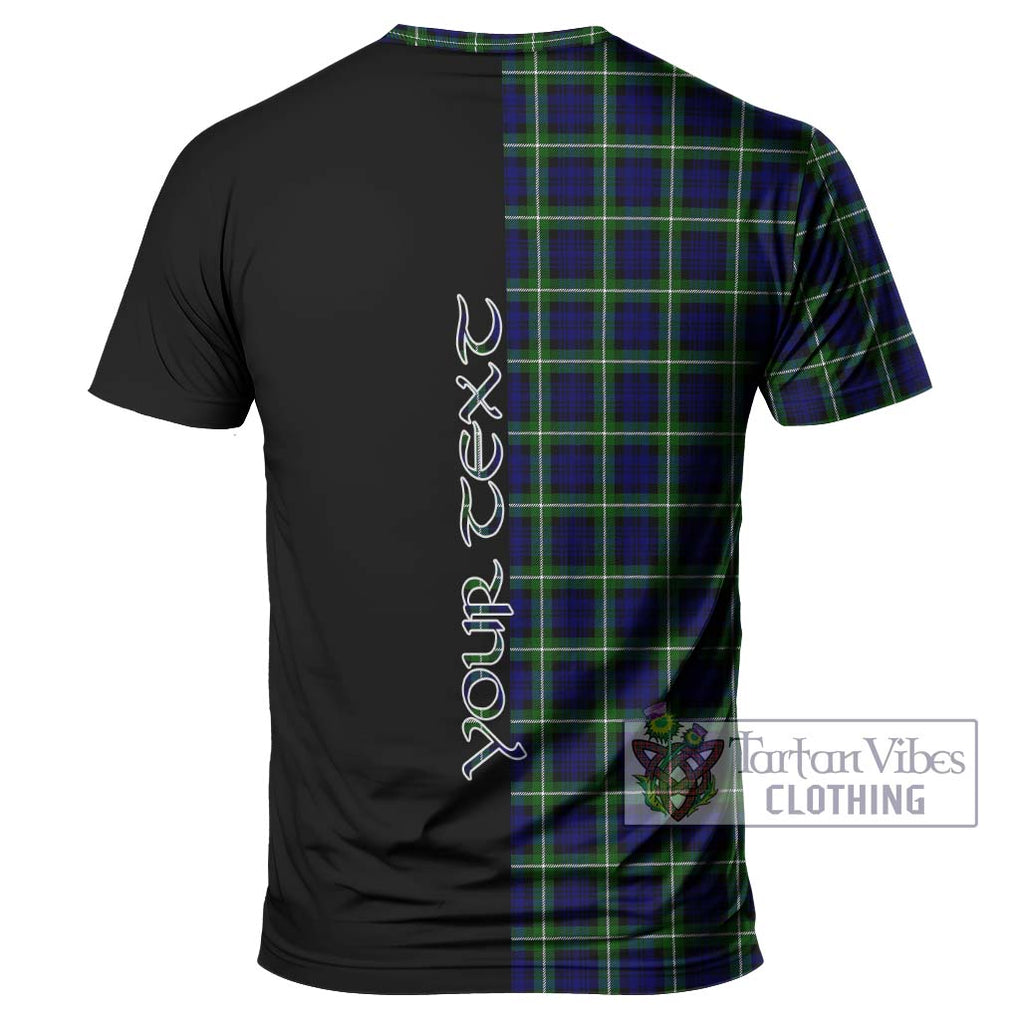 Lamont Modern Tartan T-Shirt with Family Crest and Half Of Me Style - Tartanvibesclothing Shop