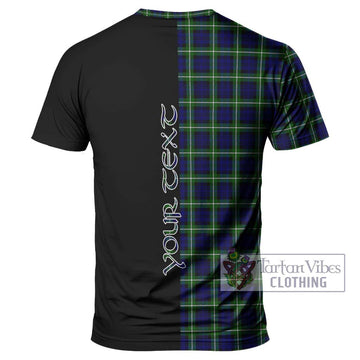 Lamont Modern Tartan T-Shirt with Family Crest and Half Of Me Style