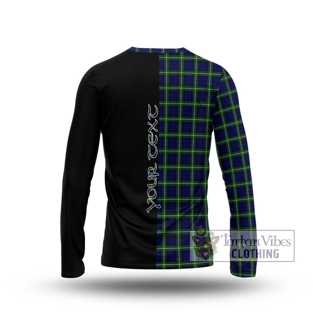 Lamont Modern Tartan Long Sleeve T-Shirt with Family Crest and Half Of Me Style - Tartanvibesclothing Shop