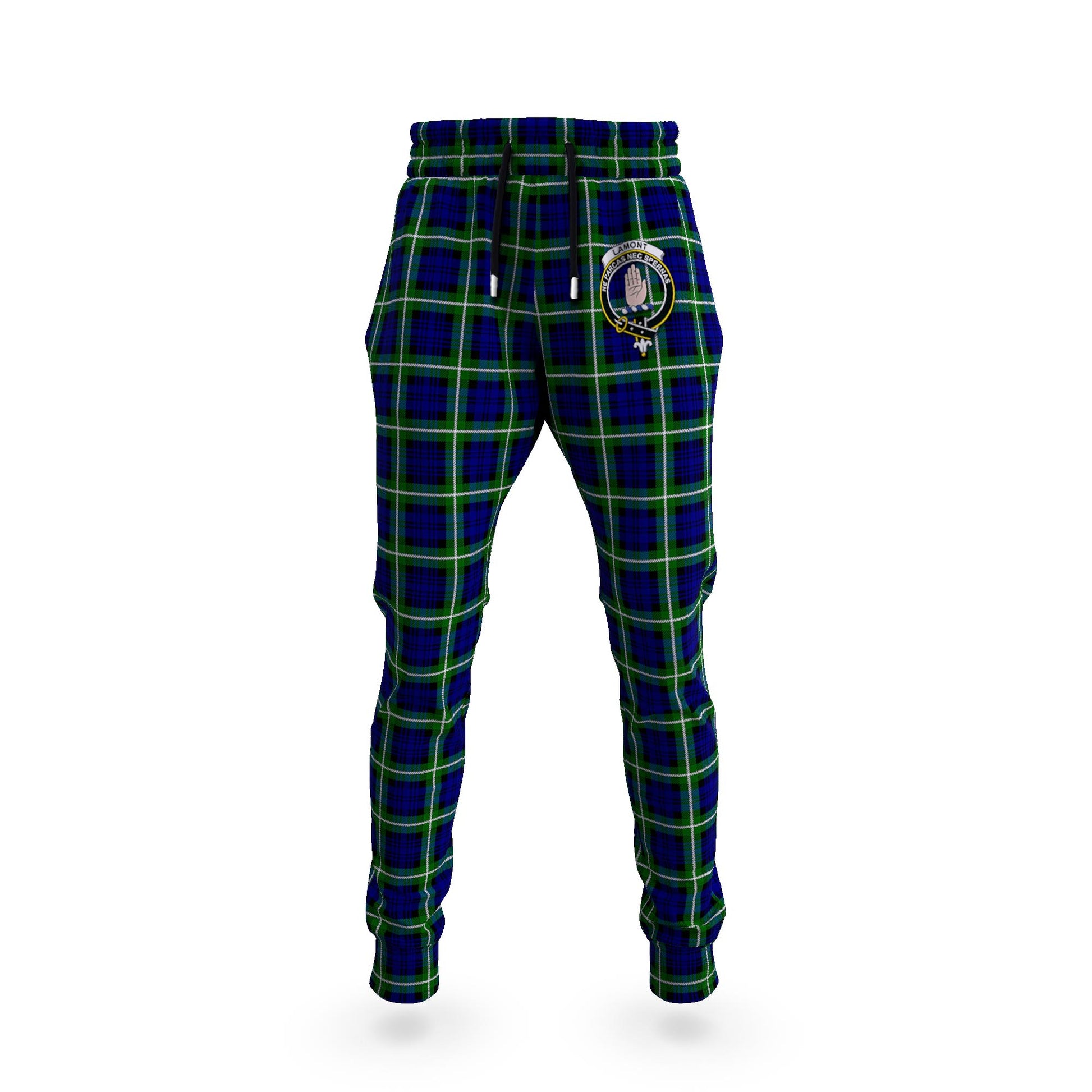 Lamont Modern Tartan Joggers Pants with Family Crest 5XL - Tartan Vibes Clothing