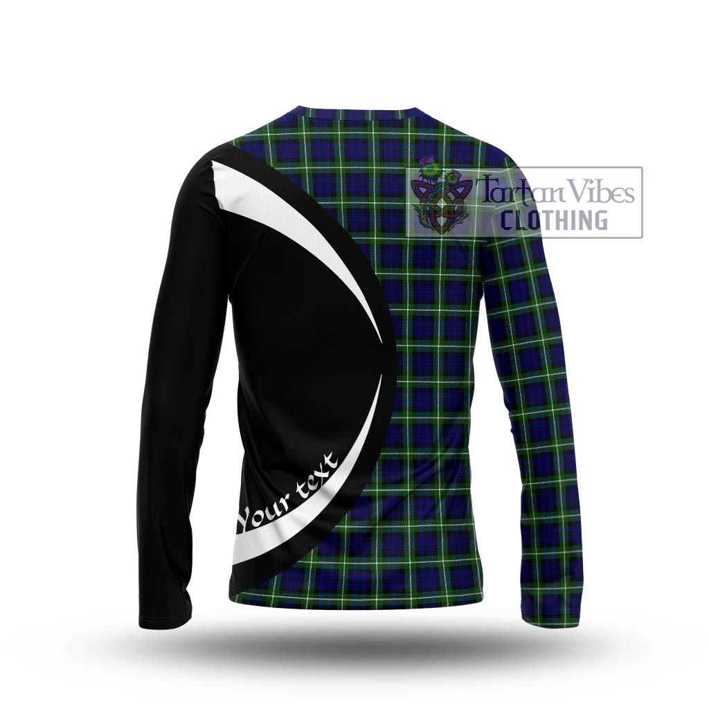 Lamont Modern Tartan Long Sleeve T-Shirt with Family Crest Circle Style - Tartan Vibes Clothing