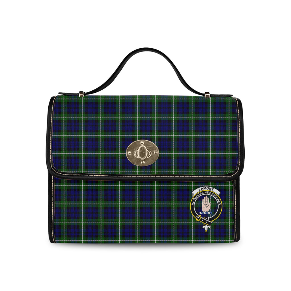 lamont-modern-tartan-leather-strap-waterproof-canvas-bag-with-family-crest