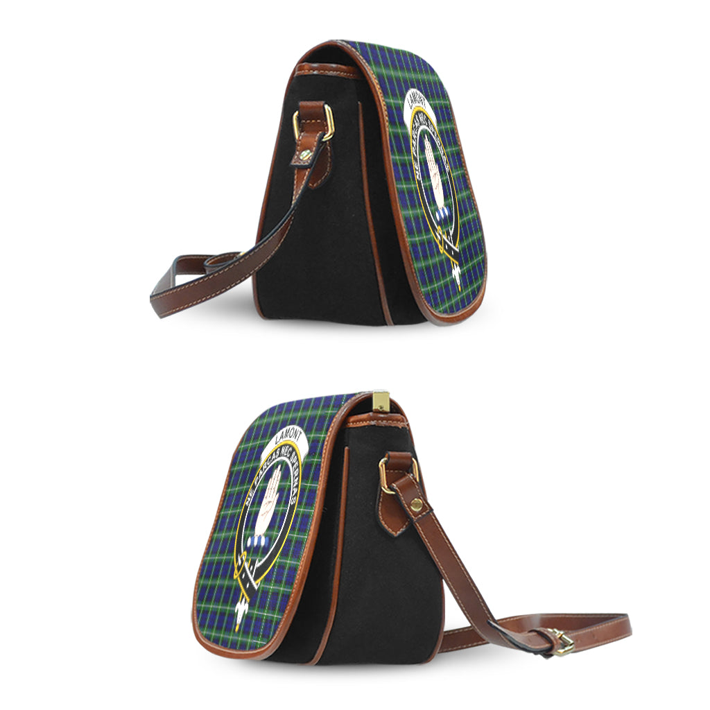 lamont-modern-tartan-saddle-bag-with-family-crest