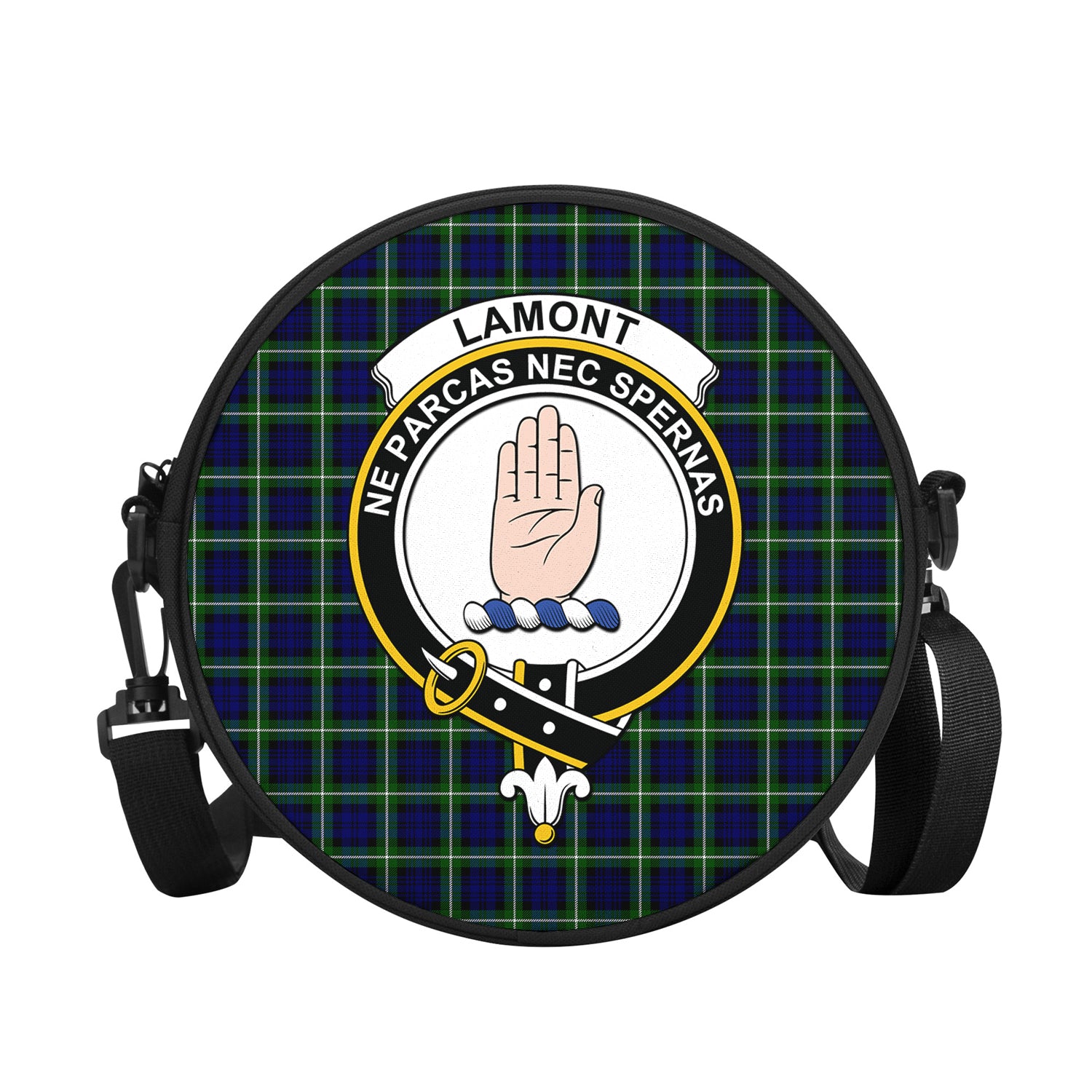 lamont-modern-tartan-round-satchel-bags-with-family-crest