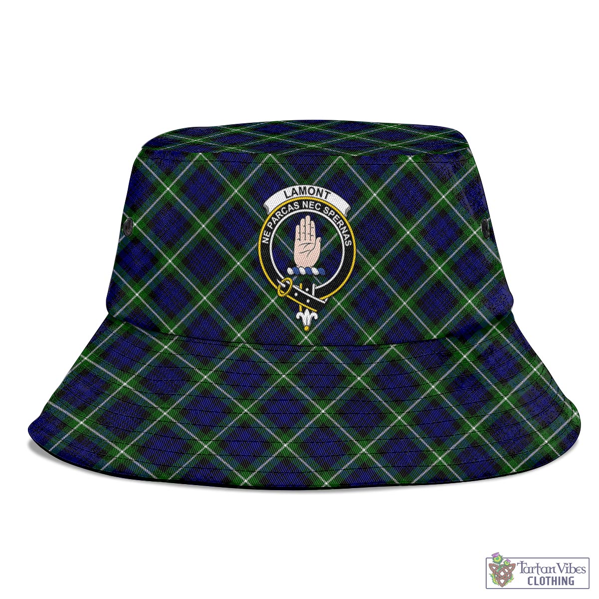 Tartan Vibes Clothing Lamont Modern Tartan Bucket Hat with Family Crest