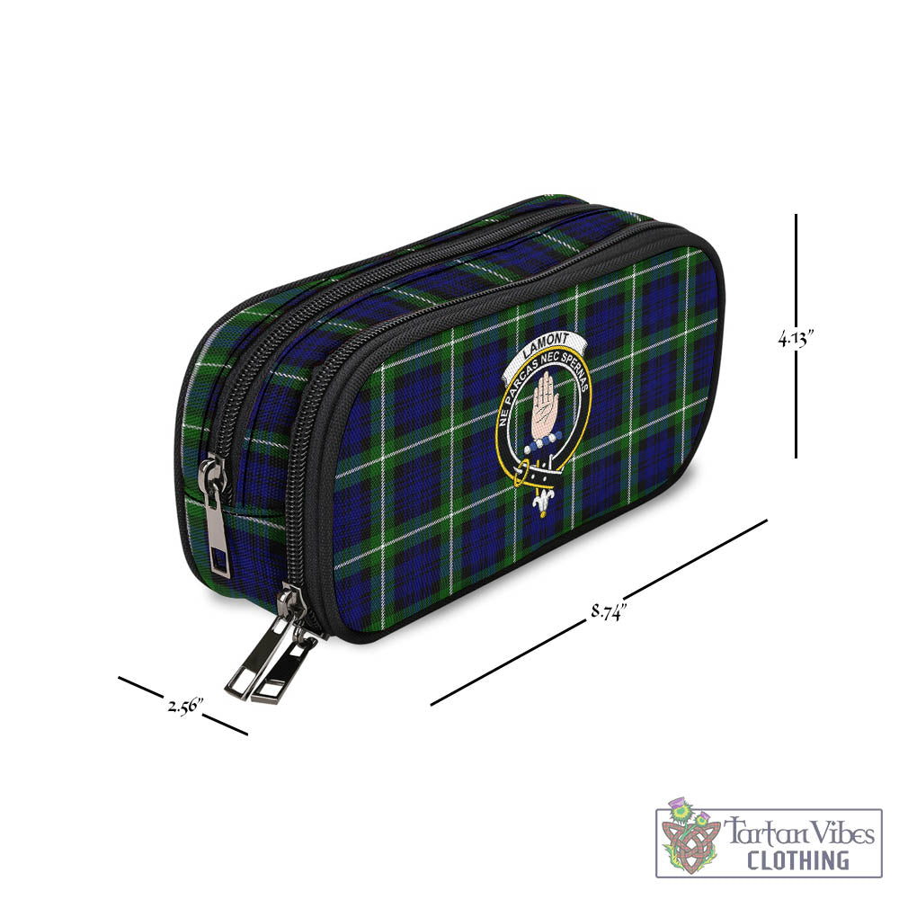 Tartan Vibes Clothing Lamont Modern Tartan Pen and Pencil Case with Family Crest